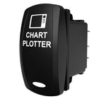 Carling Technologies black rocker switch labeled "CHART PLOTTER" for chartplotter function