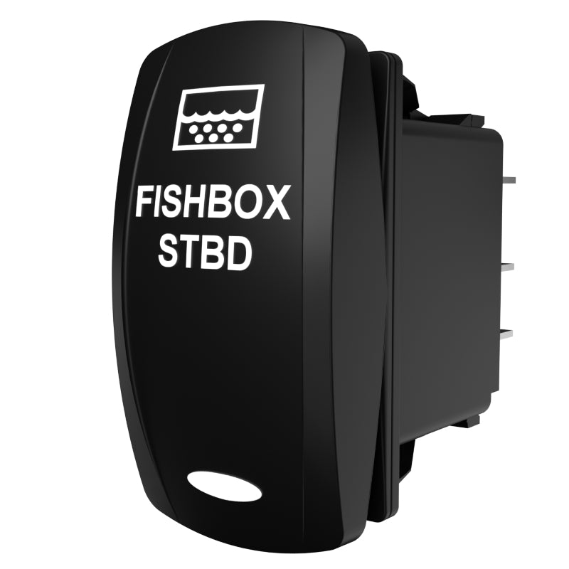 Carling Technologies FISHBOX STBD marine rocker switch with fishbox icon