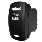 Carling Technologies black rocker switch labeled TRIM TABS with boat up/down icon