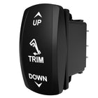 Carling Technologies TRIM up/down black rocker switch with UP/TRIM/DOWN labels