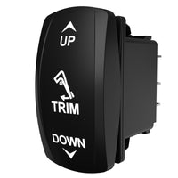 Carling Technologies TRIM up/down black rocker switch with UP/TRIM/DOWN labels
