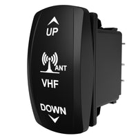 Carling Technologies UP/DOWN rocker switch for VHF antenna labeled ANT and VHF
