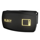 Carling Technologies illuminated rocker switch, angled front view showing lit 'ELECT' legend and monitor icon
