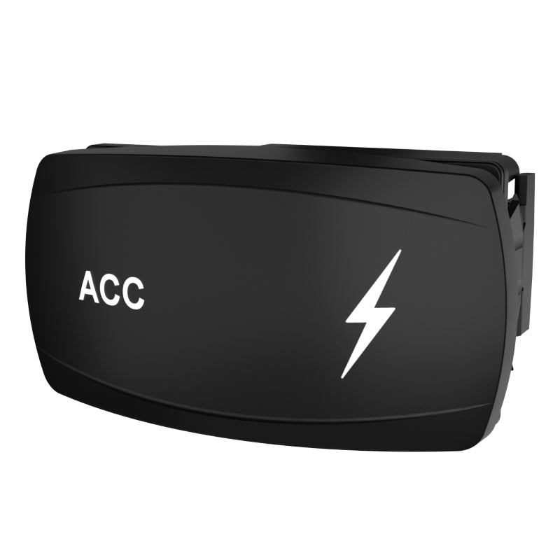 Carling Technologies ACC rocker switch actuator with white lightning-bolt symbol