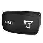 Carling Technologies black rocker switch labeled TOILET with white toilet icon