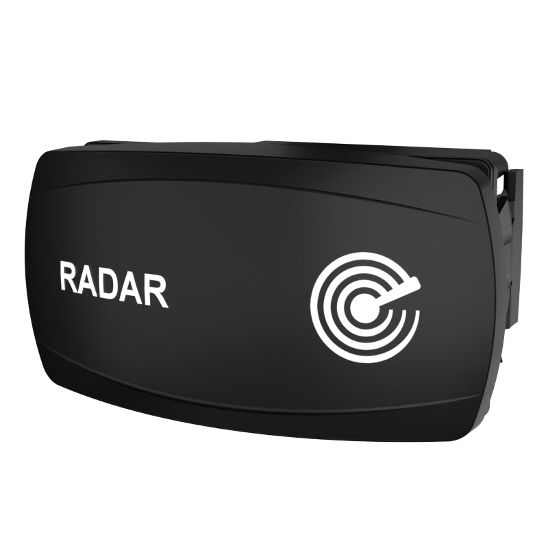 Carling Technologies RADAR rocker actuator with white 'RADAR' label and radar sweep icon