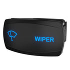 Front-right angled view of black illuminated WIPER rocker switch showing wiper icon and rear connector