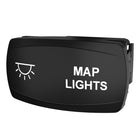 Carling Technologies rocker switch labeled MAP LIGHTS with light icon, black