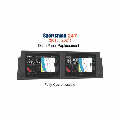 Sportsman 247 replacement boat dash panel with integrated switch panel and precision-cut custom fit