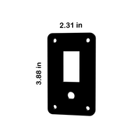 Contura rocker w/breaker blank switch panel with rectangular actuator cutout and round hole