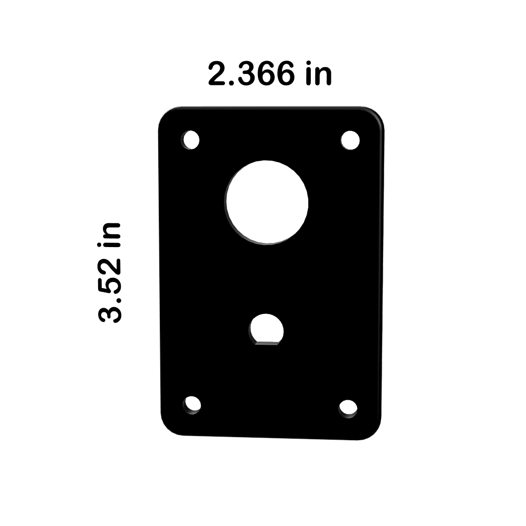 Push Button 22mm w/ Breaker blank rectangular panel with holes for 22mm button and breaker