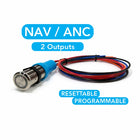 Bluewater NAV/ANC resettable stainless pushbutton switch combo