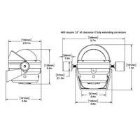 Ritchie HB845 Helmsman Steel Boat Compass  Bracket Mount  Black HB845