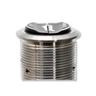 Bluewater ACC 1/2 actuator close-up showing threaded mounting shaft and split UP/DOWN top buttons