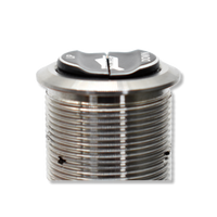 Bluewater ACC 1/2 actuator close-up showing threaded mounting shaft and split UP/DOWN top buttons
