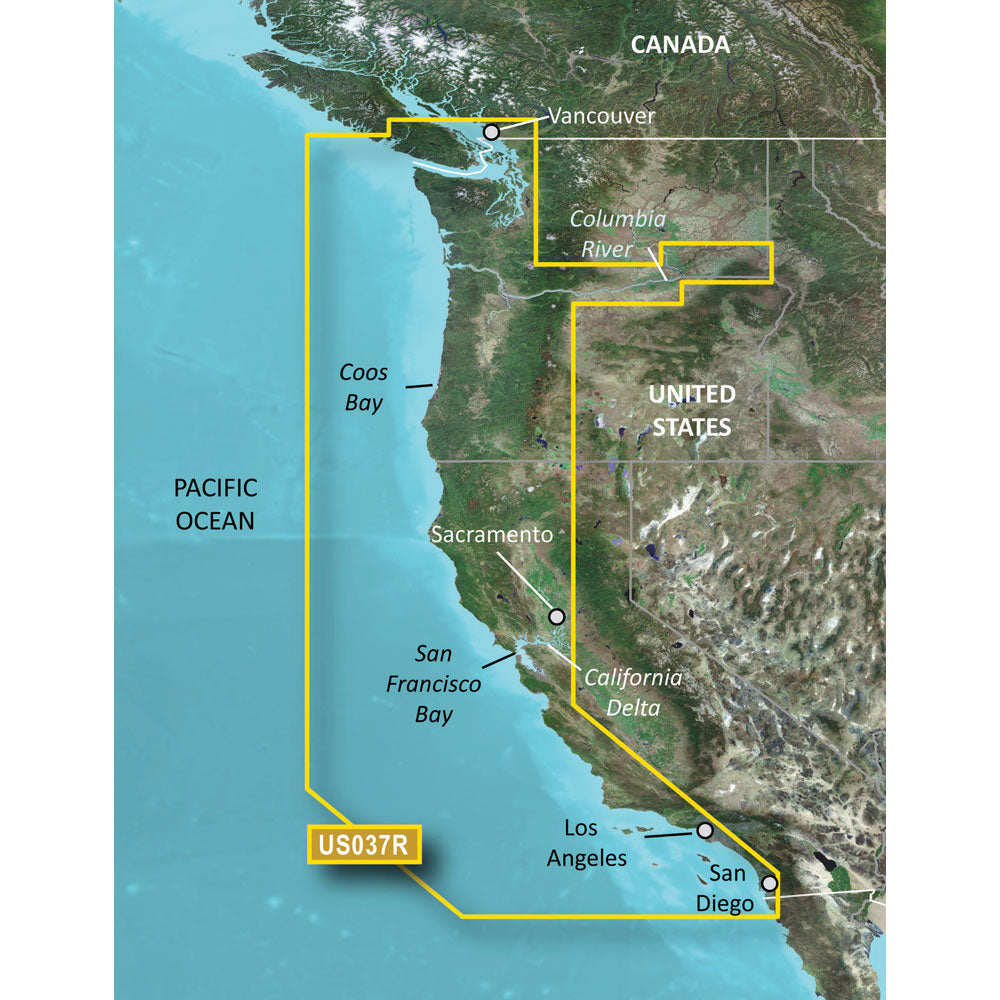 Garmin BlueChart g3 Vision HD  VUS037R  Vancouver  San Diego  microSDSD 010C100300