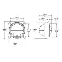 Ritchie V527 Kayak Compass  Bulkhead Mount  White Dial V527