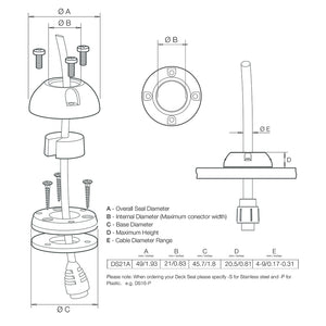 Scanstrut DS21AP Vertical Cable Seal DS21AP