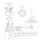 Scanstrut DS16S Vertical Cable Seal  Stainless Steel DS16S