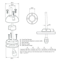 Scanstrut DS21BS Vertical Cable Seal  Stainless Steel DS21BS