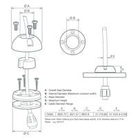 Scanstrut DS40S Vertical Cable Seal  Stainless Steel DS40S