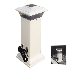 Dock Edge Cleatlite Solar Dock Light wSS Mooring Cleat 12 96250F