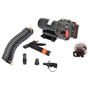 Johnson Pump Aqua Jet 52 GPH Washdown Pump Kit wHose  12V 64534