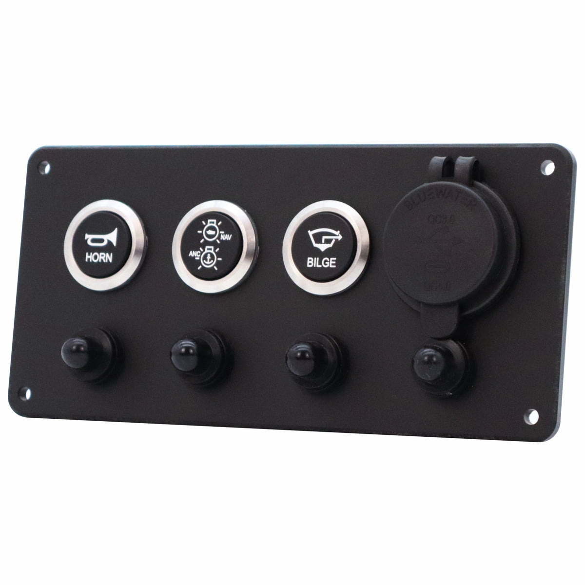 3 Switch Panel 22mm Push Buttons w/ Breakers & USB