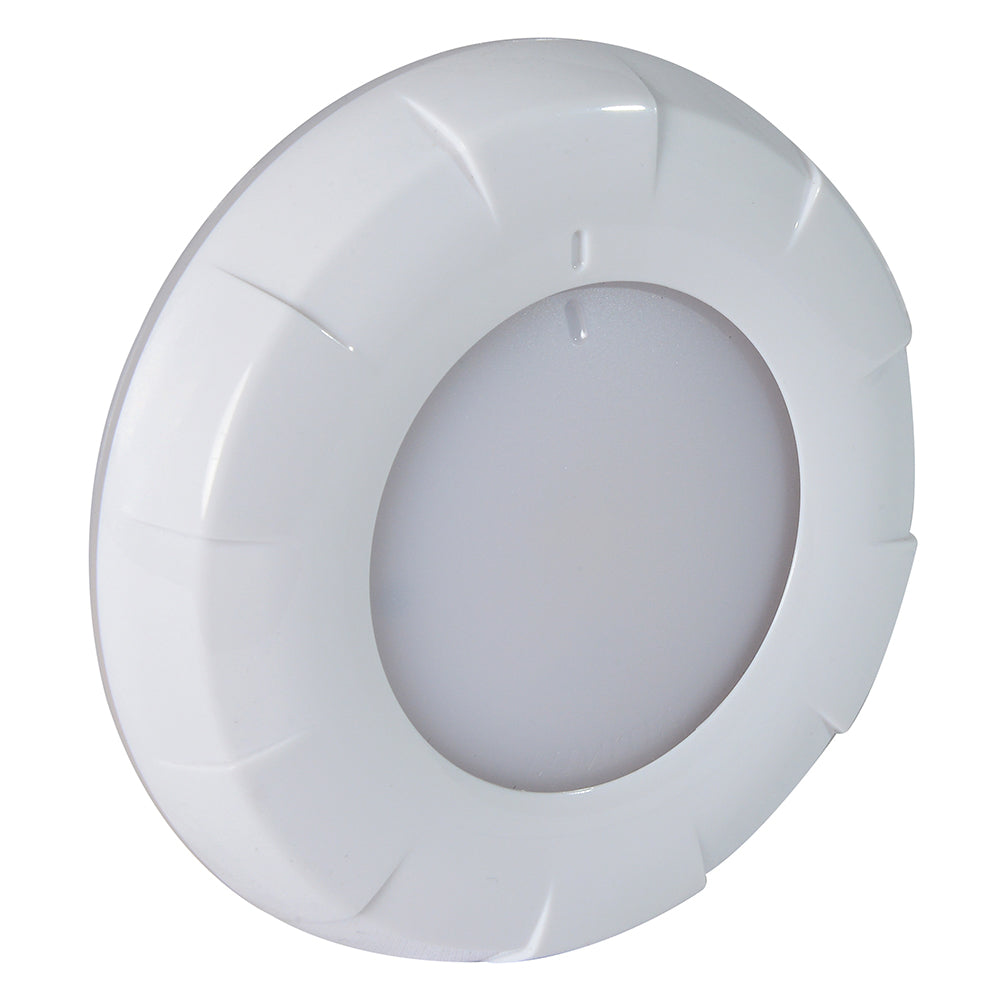 Lumitec Aurora LED Dome Light  White Finish  WhiteRed Dimming 101076