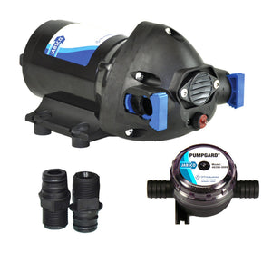 Jabsco ParMax Shower DrainGeneral Purpose Pump  35GPM25psi12VDC wStrainer 326010092