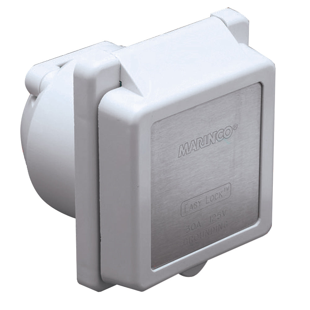 Marinco 301ELB 30A Power Inlet  White  125V 301ELB