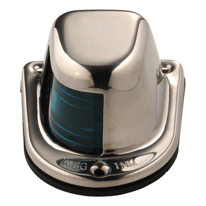Attwood 1Mile Deck Mount Green Sidelight  12V  Stainless Steel Housing 66319G7