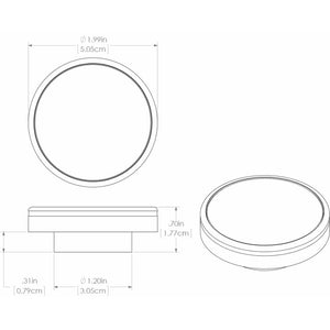 Lumitec Halo  Flush Mount Down Light  White Finish  4Color  WhiteBlueRedPurple NonDimming 112820