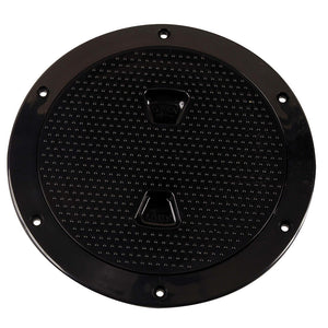 Beckson 6 NonSkid ScrewOut Deck Plate  Black DP62B