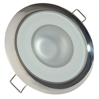 Lumitec Mirage  Flush Mount Down Light  Glass FinishPolished SS  4Color RedBluePurple Non Dimming wWhite Dimming 113110
