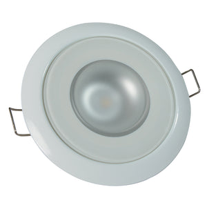 Lumitec Mirage  Flush Mount Down Light  Glass FinishWhite Bezel  White NonDimming 113123