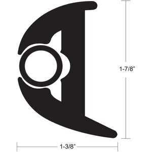 TACO Flex Vinyl Rub Rail Kit  Black wBlack Insert  50  178 X 138 V113426BBK502