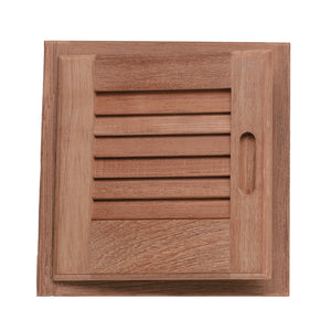 Whitecap Teak Louvered Door  Frame  Left Hand  12 x 12 60721