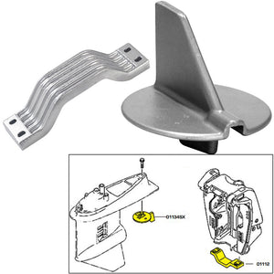 Tecnoseal Anode Kit wHardware  Yamaha 150200HP Left Hand Rotation  Aluminum 21102AL
