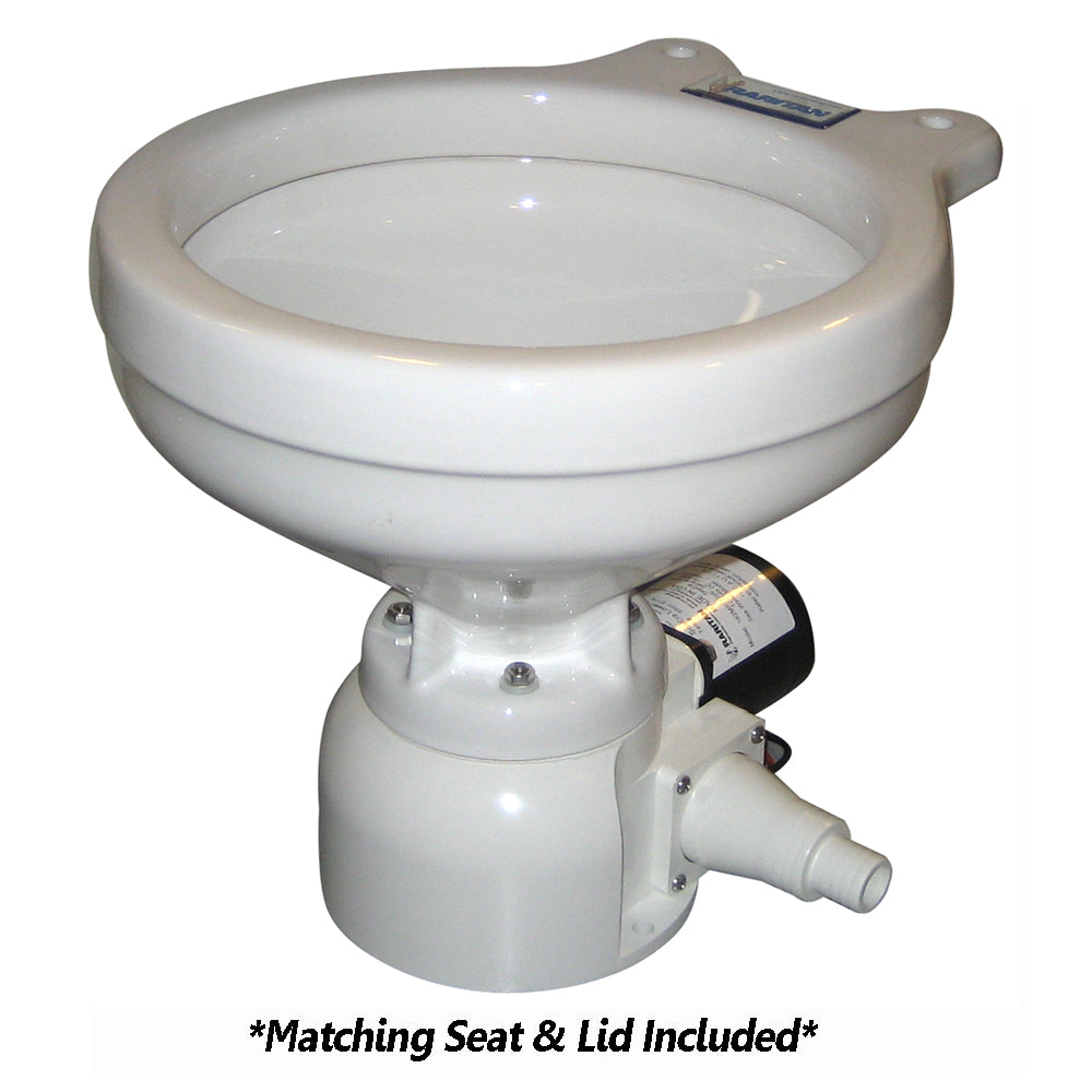 Raritan Sea Era Toilet  Marine Size  Remote Intake Pump  Straight  90 Discharge  Smart Toilet Control  12v 162MR012