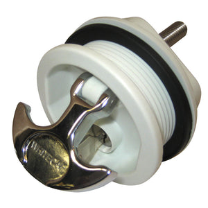 Whitecap THandle Latch  Chrome Plated ZamacWhite Nylon  Locking  Freshwater Use Only S0226WC