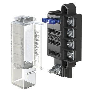 Blue Sea 5045 ST Blade Compact Fuse Blocks  4 Circuits wCover 5045