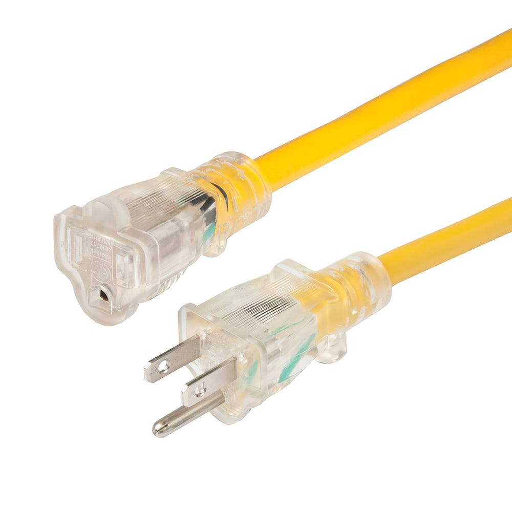 Marinco 143 Lighted Extension Cord  NonLocking  15A  25 150025NL