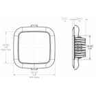 Lumitec Square Mirage Down Light  Warm White Dimming  HiCRI  Polished Bezel 116119