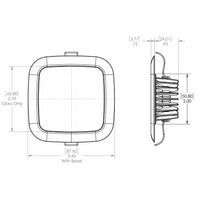 Lumitec Square Mirage Down Light  Warm White Dimming  HiCRI  Polished Bezel 116119