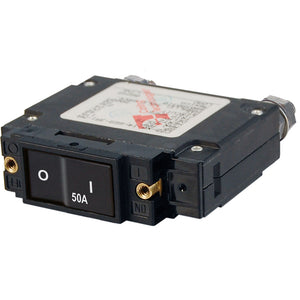 Blue Sea 7546 CSeries Flat Rocker Circuit Breaker  Single Pole  50A 7546