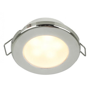 Hella Marine EuroLED 75 3 Round Spring Mount Down Light  Warm White LED  Stainless Steel Rim  24V 958109621