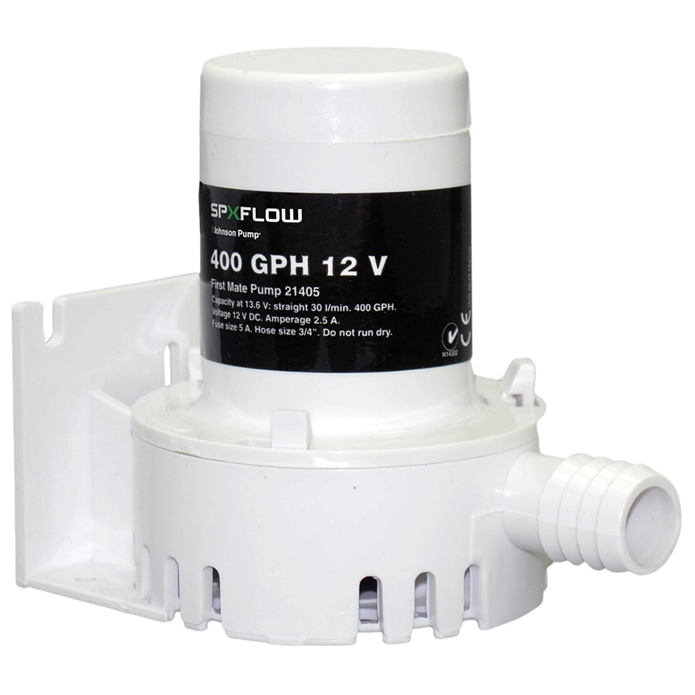 Johnson Pump 400 GPH 12V Bilge Pump  Barbed Port JP21405