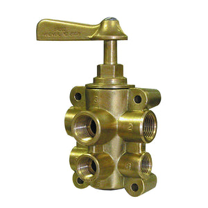 GROCO 6Port NPT Bronze Fuel Valve 12 Main  38 Return FV65038