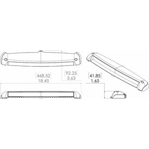 Lumitec Razor 18 Light Bar Flood  White 101586